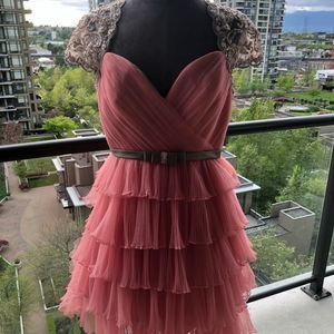 Stunning Pink Tiered Tulle Dress
